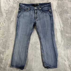 Helix Slim Boot Jeans Mens Size 38x30 Blue Medium Wash Denim Pants